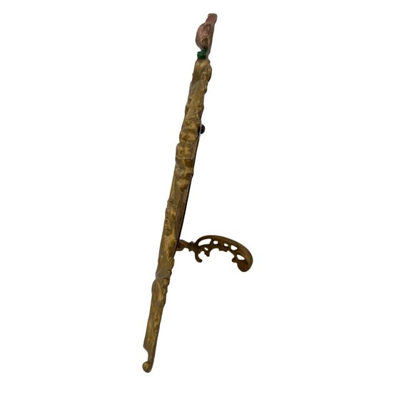 Vintage Ornate Gold Mirror JM With Cherub & Floral Design - Picture 2 of 5